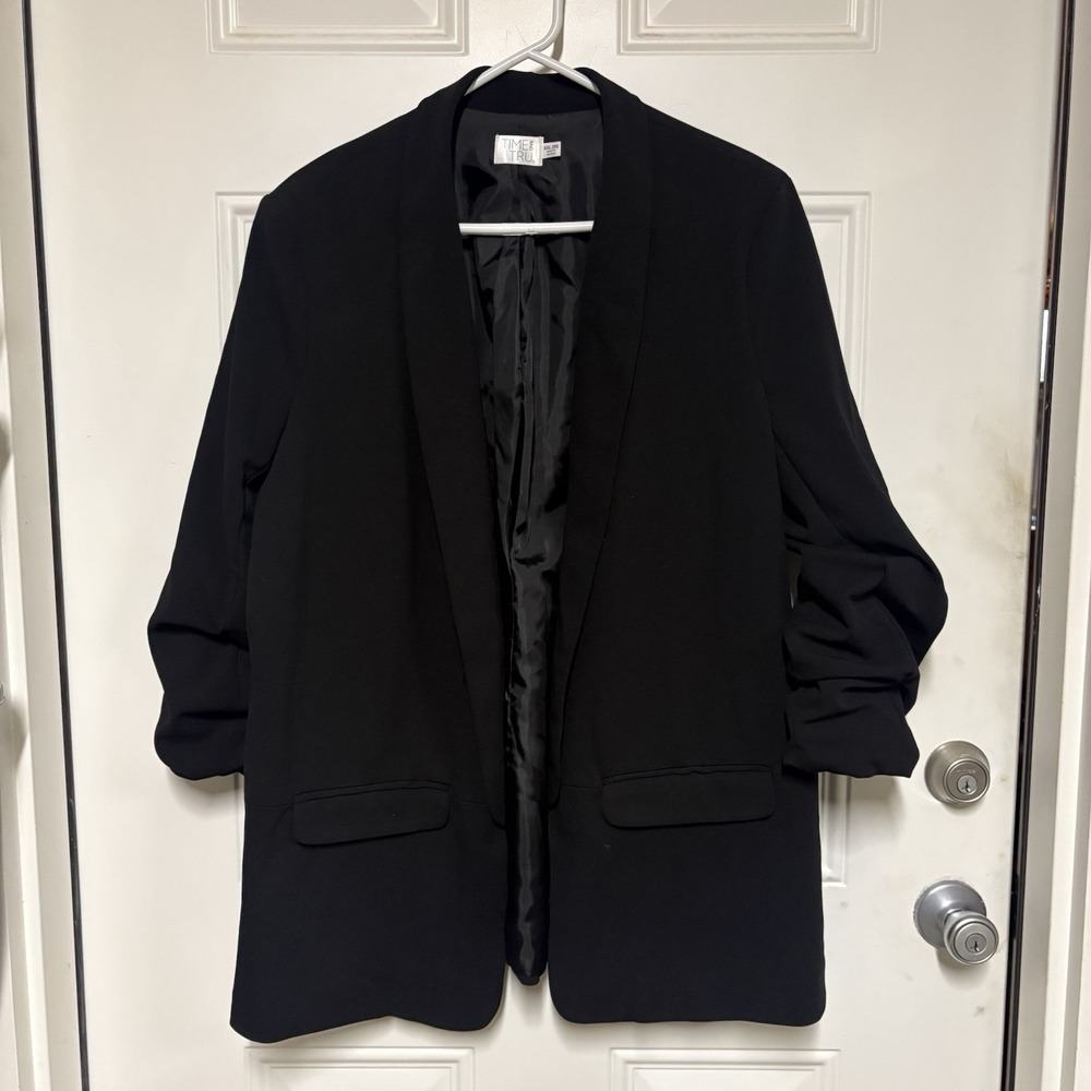 Time & Tru Women's Sports Jacket Size 20 XXL Black